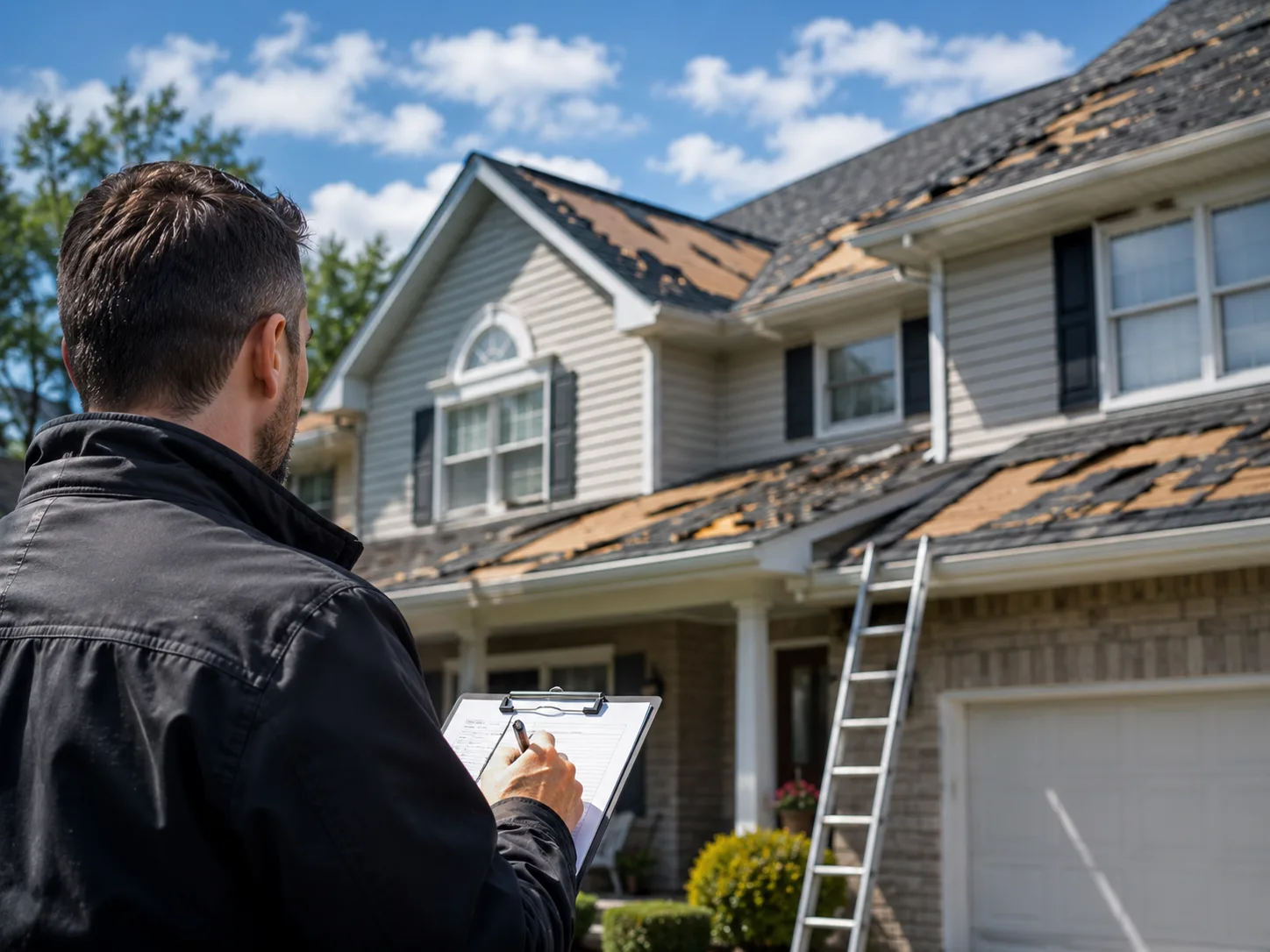 Detailed exterior property damage inspection